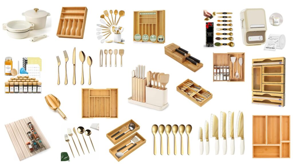 kitchen draws organize items