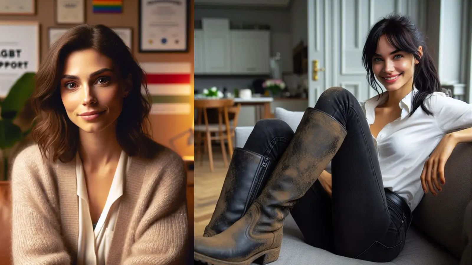 Two AI girlfriends representing OurDream AI, Fanfinity AI, and Kupid AI—2025 companions known for remembering birthdays and emotional details.