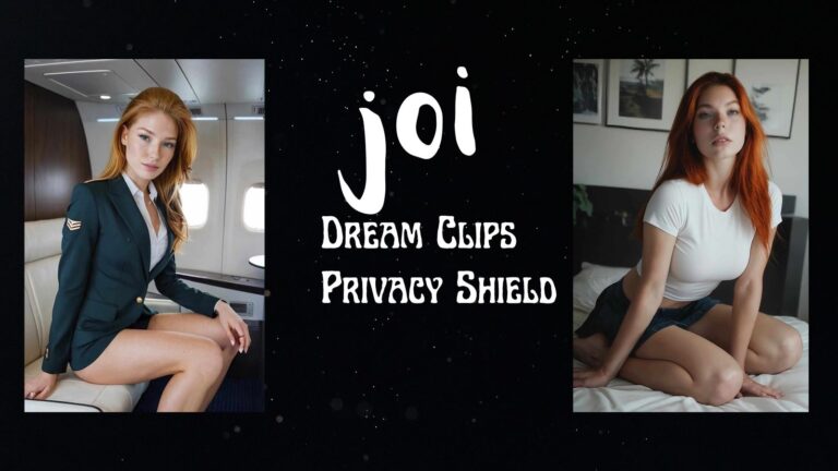 Two AI girlfriend avatars on black background with Joi AI Dream Clips and Privacy Shield text for 2026 review