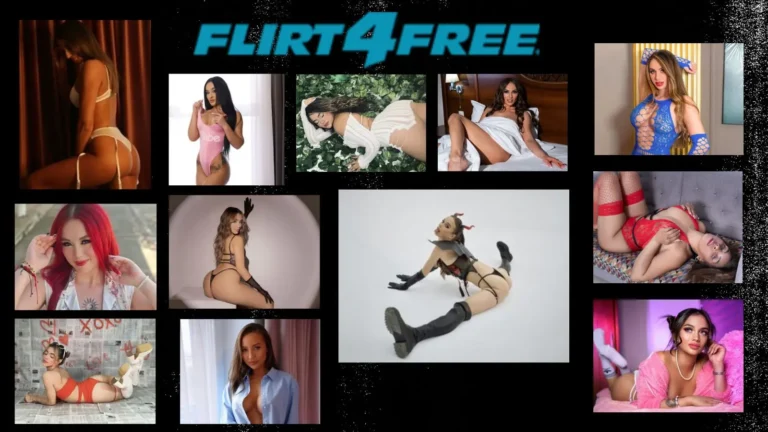 A professional gallery of 12 diverse cam models featured against a minimalist black background with the Flirt4Free brand text, highlighting the premium 2026 talent pool.
